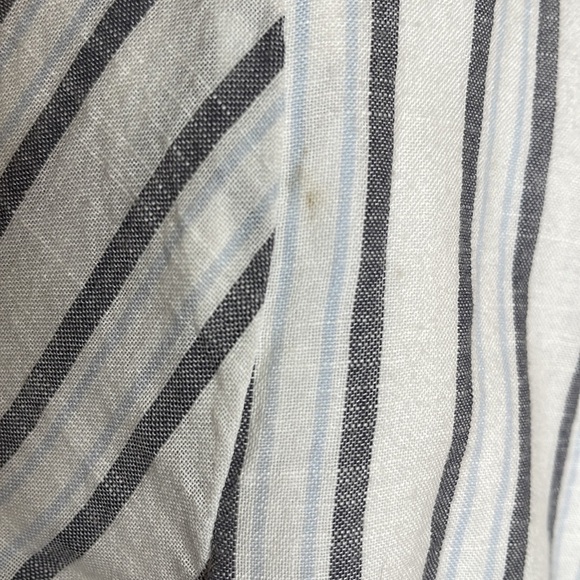 Abercombie & Fitch White/Navy Striped Wrap Dress Size Small - Picture 9 of 13